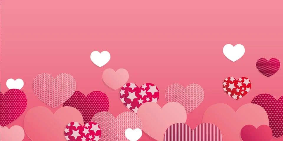 Hearts love background Stock Illustration