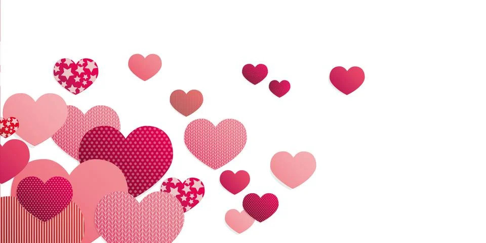 Hearts love background Stock Illustration