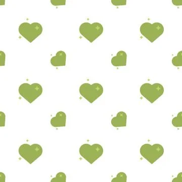 Hearts Of Love Eco Seamless Pattern Illustrazione stock