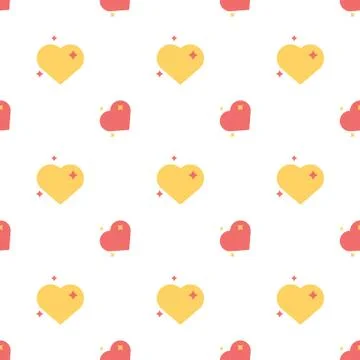Hearts Of Love Happy Seamless Pattern Stock Illustration
