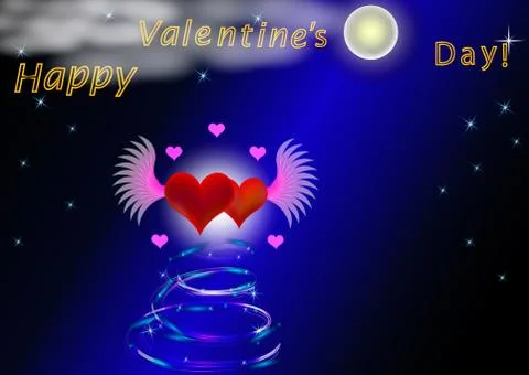 Hearts in love Illustrazione stock