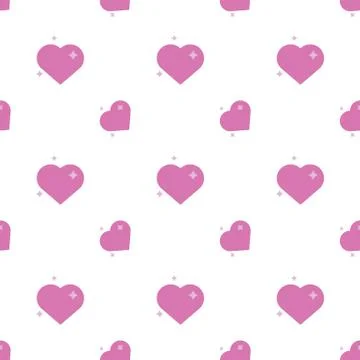 Hearts Of Love Magic Seamless Pattern Stock Illustration