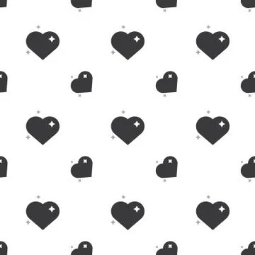 Hearts Of Love Pale Seamless Pattern Stock Illustration
