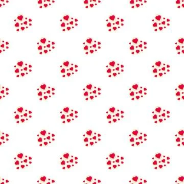 Hearts love pattern for valentine's day background Stockillustratie