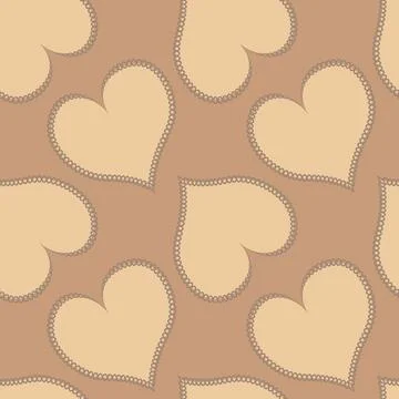 Hearts made of fabric, patchwork sewing. Design element - love, valentine, pa Stock Illustration