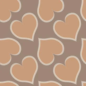 Hearts made of fabric, patchwork sewing. Design element - love, valentine, pa Stock Illustration