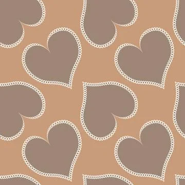 Hearts made of fabric, patchwork sewing. Design element - love, valentine, pa Stock Illustration