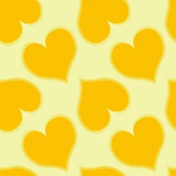 Hearts made of fabric, patchwork sewing. Design element - love, valentine, pa Stock Illustration