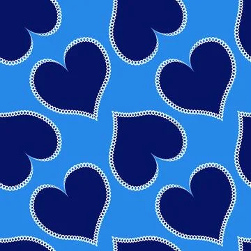 Hearts made of fabric, patchwork sewing. Design element - love, valentine, pa Stock Illustration