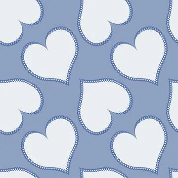 Hearts made of fabric, patchwork sewing. Design element - love, valentine, pa Stock Illustration