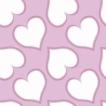 Hearts made of fabric, patchwork sewing. Design element - love, valentine, pa Stock Illustration