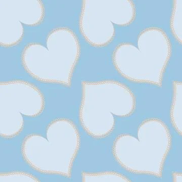 Hearts made of fabric, patchwork sewing. Design element - love, valentine, pa Stock Illustration