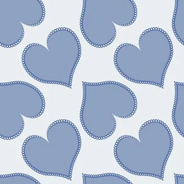 Hearts made of fabric, patchwork sewing. Design element - love, valentine, pa Stock Illustration