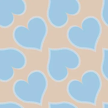 Hearts made of fabric, patchwork sewing. Design element - love, valentine, pa Stock Illustration