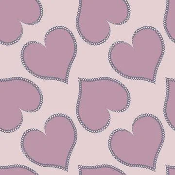 Hearts made of fabric, patchwork sewing. Design element - love, valentine, pa Stock Illustration