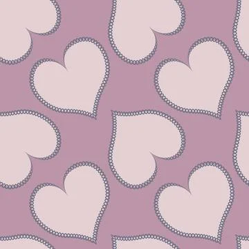 Hearts made of fabric, patchwork sewing. Design element - love, valentine, pa Stock Illustration