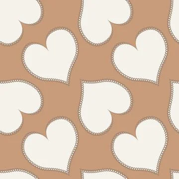 Hearts made of fabric, patchwork sewing. Design element - love, valentine, pa Stock Illustration