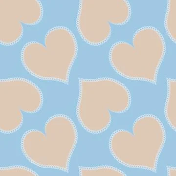 Hearts made of fabric, patchwork sewing. Design element - love, valentine, pa Stock Illustration