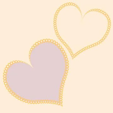 Hearts made of fabric, patchwork sewing. Design element - love, valentine, pa Stock Illustration