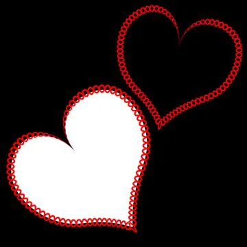 Hearts made of fabric, patchwork sewing. Design element - love, valentine, pa Stock Illustration