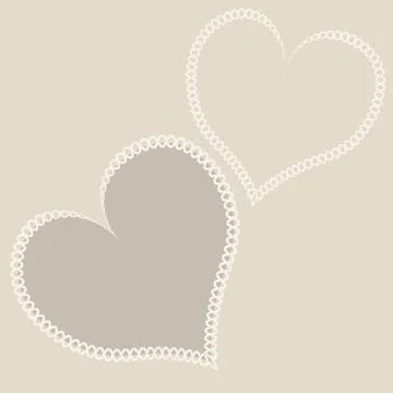 Hearts made of fabric, patchwork sewing. Design element - love, valentine, pa Stock Illustration