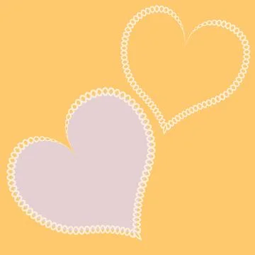 Hearts made of fabric, patchwork sewing. Design element - love, valentine, pa Stock Illustration