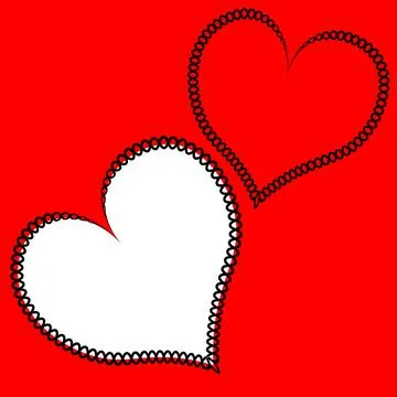 Hearts made of fabric, patchwork sewing. Design element - love, valentine, pa Stock Illustration