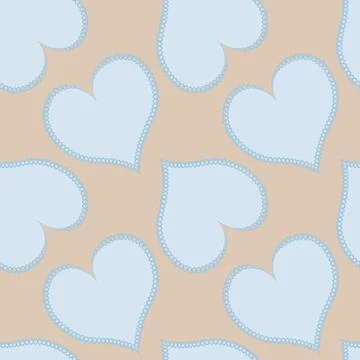 Hearts made of fabric, patchwork sewing. Design element - love, valentine, pa Stock Illustration