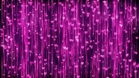 Hearts Magenta Particles Background Stock Footage 85271220