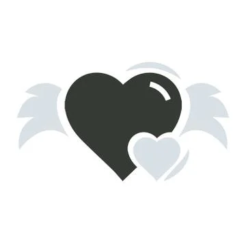 Hearts mini with wings Stock Illustration