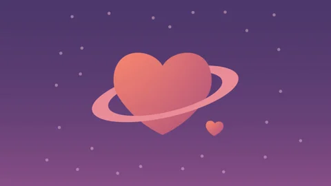 Hearts moon 動画素材 323144684
