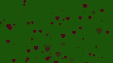 Hearts moving on green screen. Stock Footage 125017516