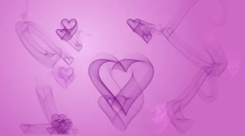 Hearts moving on pink background Stock Footage 47451682