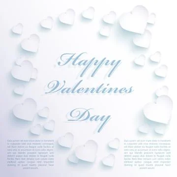 Hearts paper background Stock Illustration