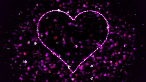Hearts particles 01 Stock Footage 263035870