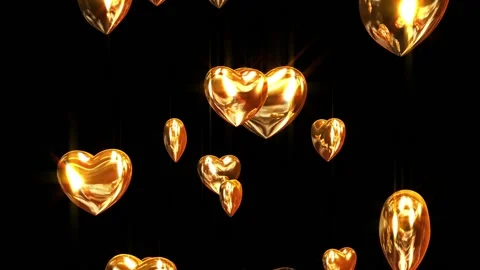 Hearts-particles B Video stock 128775556