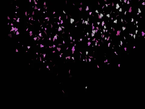 Hearts Particles Romantic Stock Footage 72287637