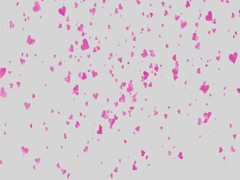 Hearts Particles Romantic Video stock 72287658