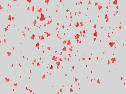 Hearts Particles Romantic Video stock 72287689