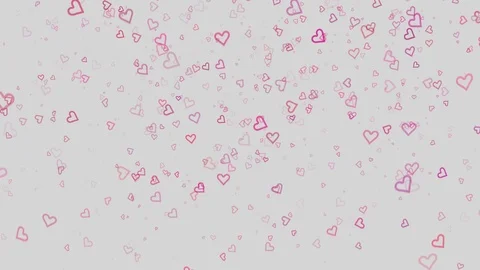 Hearts Particles Romantic Stock Footage 72287744