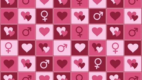 Hearts pattern background, Valentine's Day Stock Footage 122757019