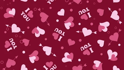 Hearts pattern background, Valentine's Day Stock Footage 123048169