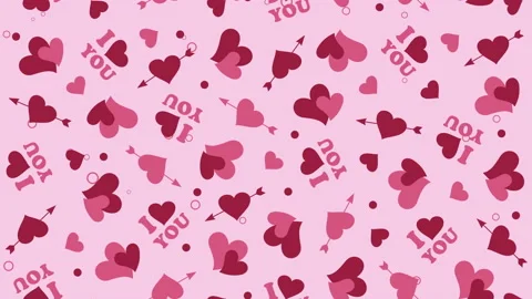 Hearts pattern background, Valentine's Day Stock Footage 123149669
