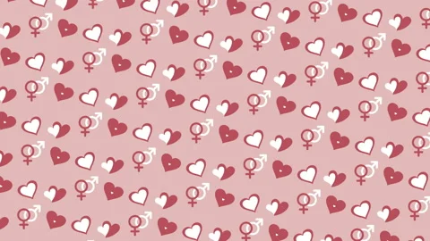Hearts pattern background, Valentine's Day Stock Footage 124303038