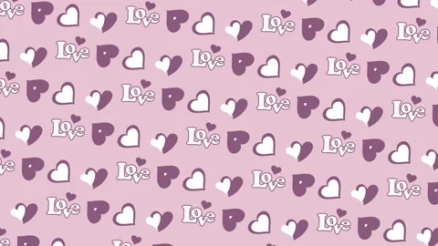 Hearts pattern background, Valentine's Day Stock Footage 124363524