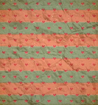Hearts pattern on the cardboard Stock Illustration