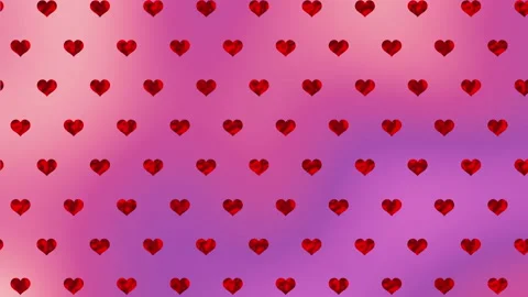 Hearts pattern color gradient Love wedding Valentines monther's day. Stock Footage