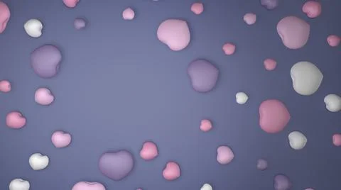 Hearts pattern on dark background Ilustração Stock