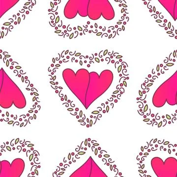 Hearts pattern Stock Illustration