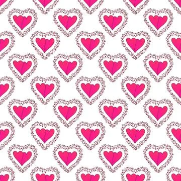 Hearts pattern Stock Illustration